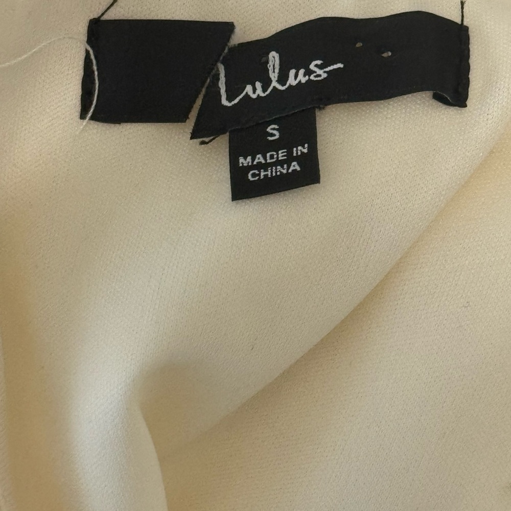 LULUS Always Celebrating Ivory Satin Off-the-Shoulder
Mini Dress S Wedding White - Picture 11 of 12